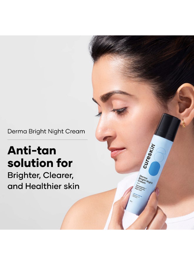 Cureskin Kojic Acid Face Cream for Pigmentation, Tan Removal & Dark Spot Correction | Brightening Night Cream with Alpha Arbutin, Niacinamide & Nonapeptide, 50 g (Pack of 1) - Image 2